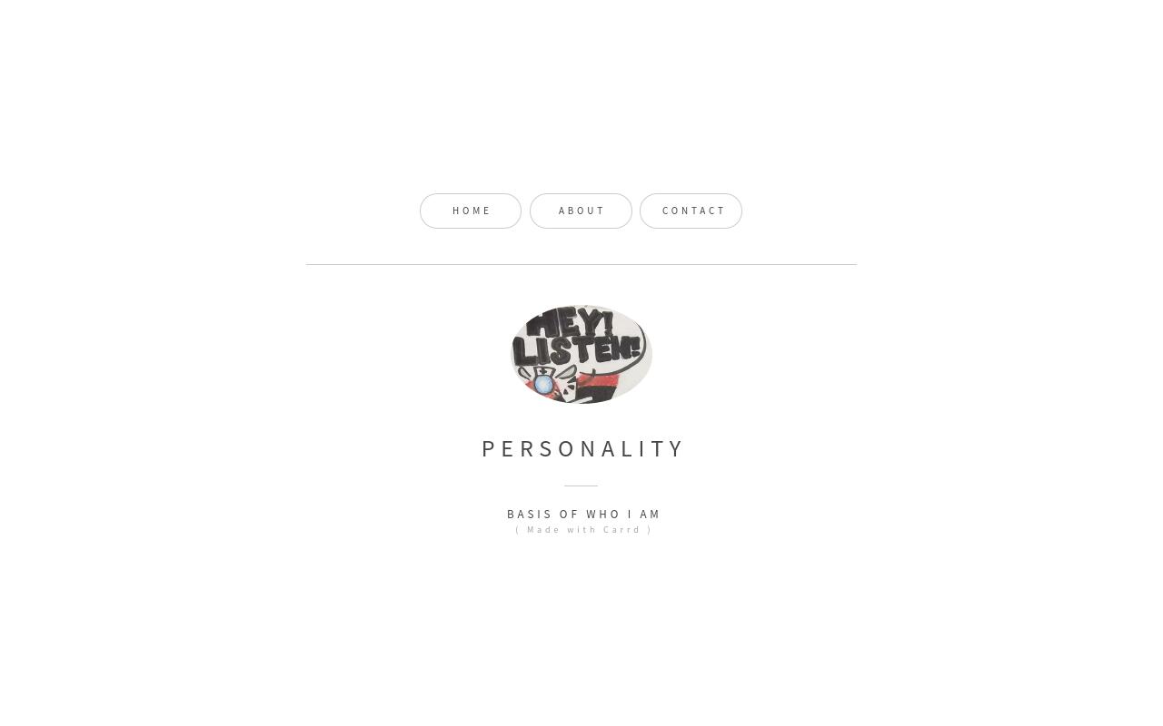 Carrd profile picture for @personality
